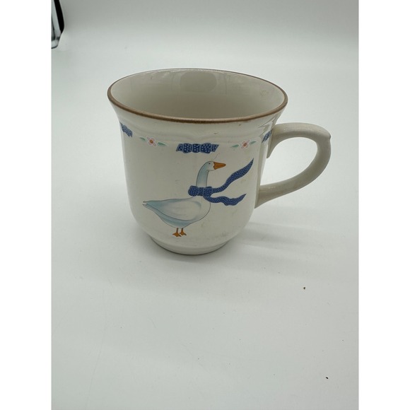 Newcor Other - Country Goose Coffee Mug Newcor Stoneware White VTG cottagecore